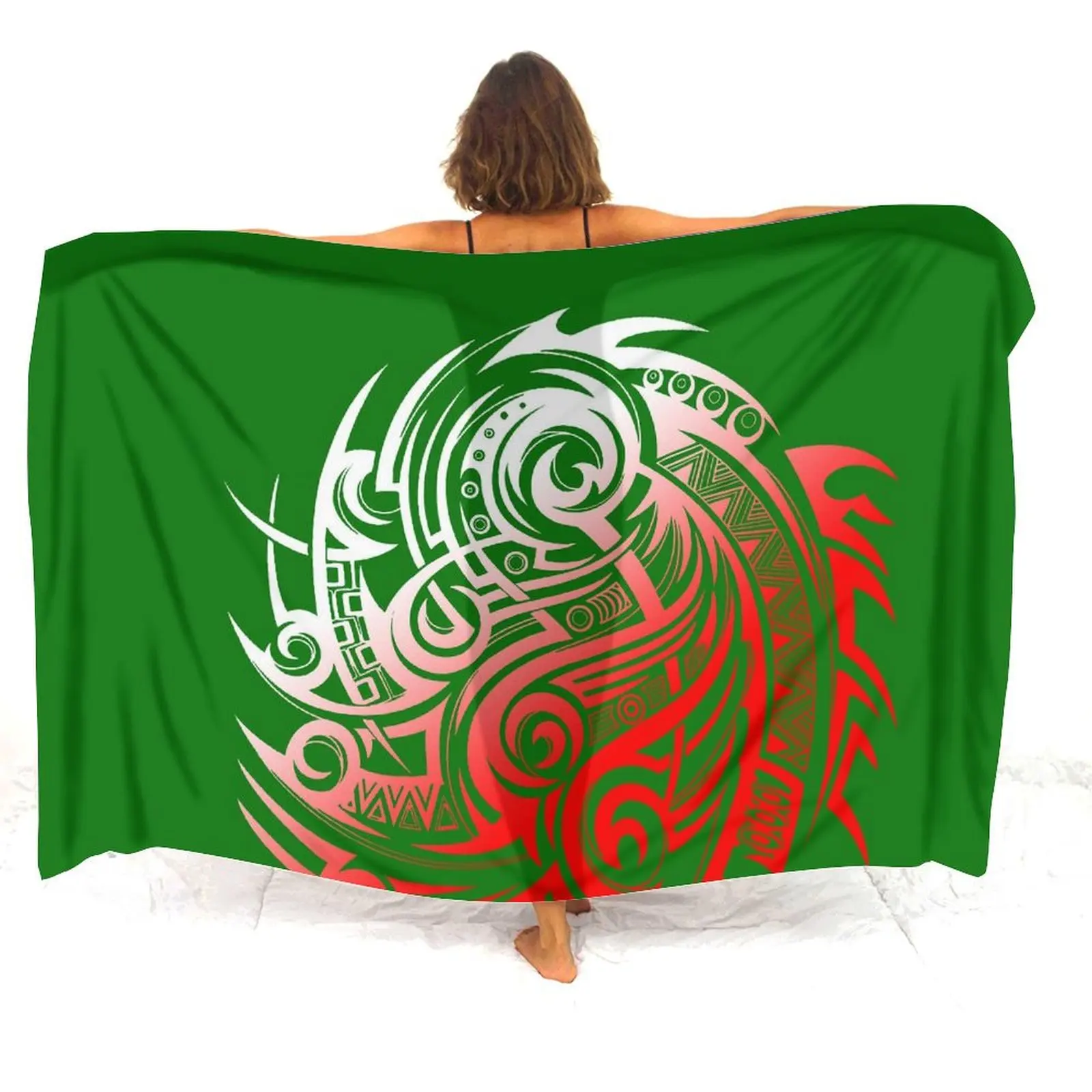 Летнее пляжное вечерние у бассейна женское цельное саронг Тихоокеанский остров