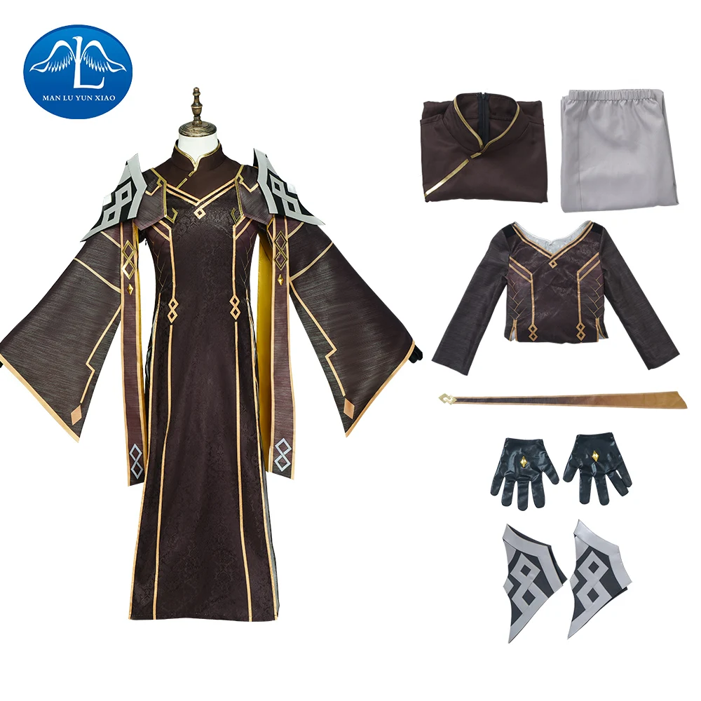 

Genshin Impact Zhongli Cosplay Costume Adult Carnival Uniform Anime Halloween Party Morax Cosplay Costume Archon War Zhongli