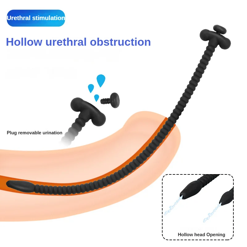 

New Silicone Urethral Catheter Dilator Horse Eye Stimulation Sounding Penis Plug Insert Urethra Adult Sex Toys for Men Gay