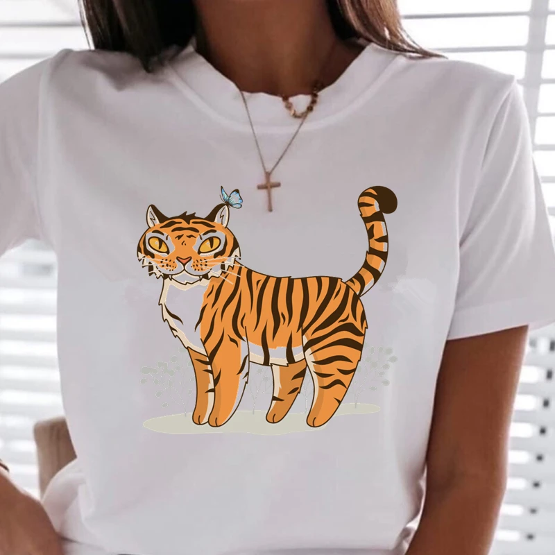 

Year of the Tiger Graphics Print Women t shirts Funny Short Sleeve O-Neck t-shirt 5 colors Ladies TShirt Tops