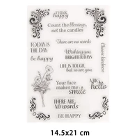plants phrase clear stamps for diy scrapbooking crafts stencil fairy rubber stamps card make photo album decoration