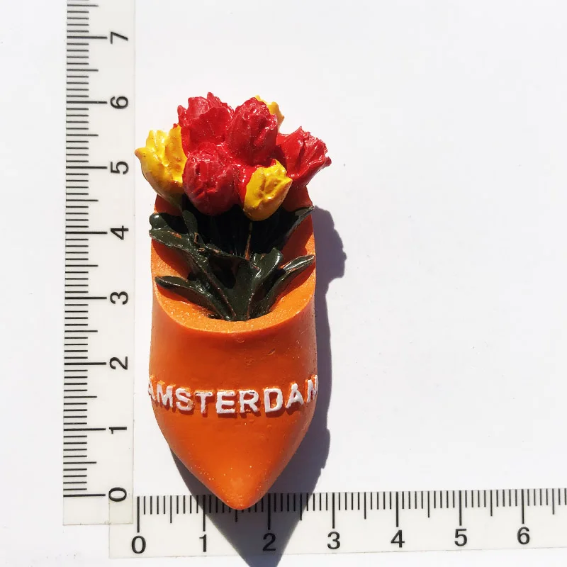 

Dutch creative wooden shoe tulips Fridge Magnet,Creative,Travel,Commemorate,Crafts,3D,Ornaments,Magnetism,Resin Material,Refrig