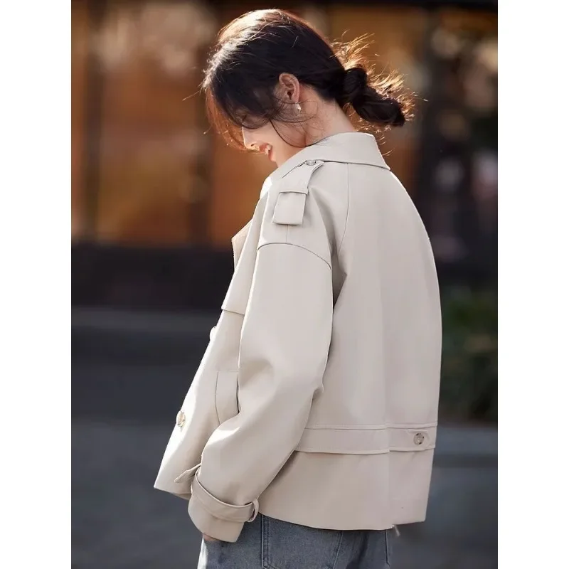 Куртка высшего класса женская маленькая желтая 2024 новые весенне-осенние модели