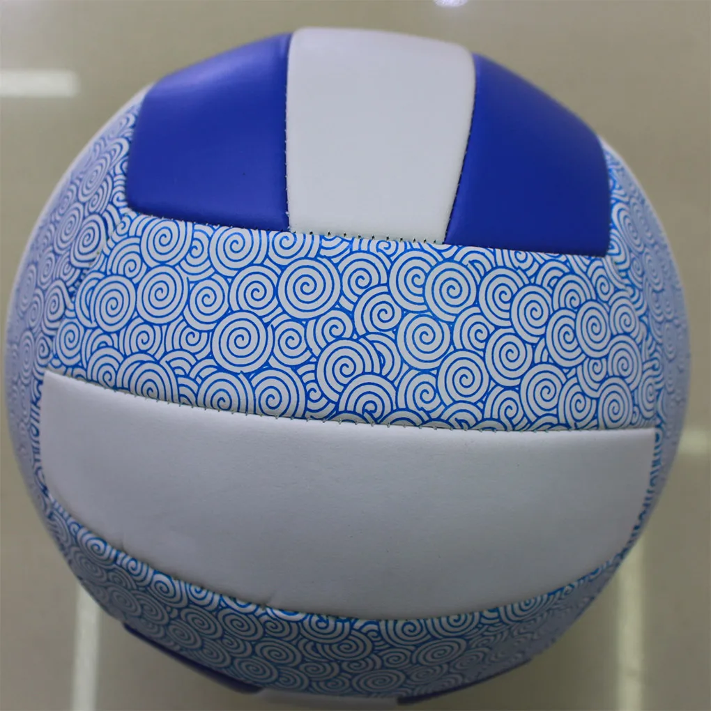

Lightweight Size 5 Volleyball Training Blue White Porcelain Soft Beach Balls