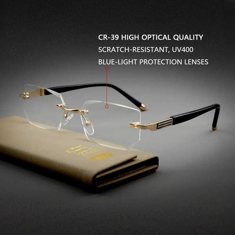 Очки для чтения без оправы мужские 2 шт./упаковка