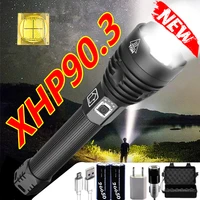 800000 lm xhp90 3 most powerful led flashlight torch usb xhp70 rechargeable tactical flashlights 18650 or 26650 hand lamp xhp50