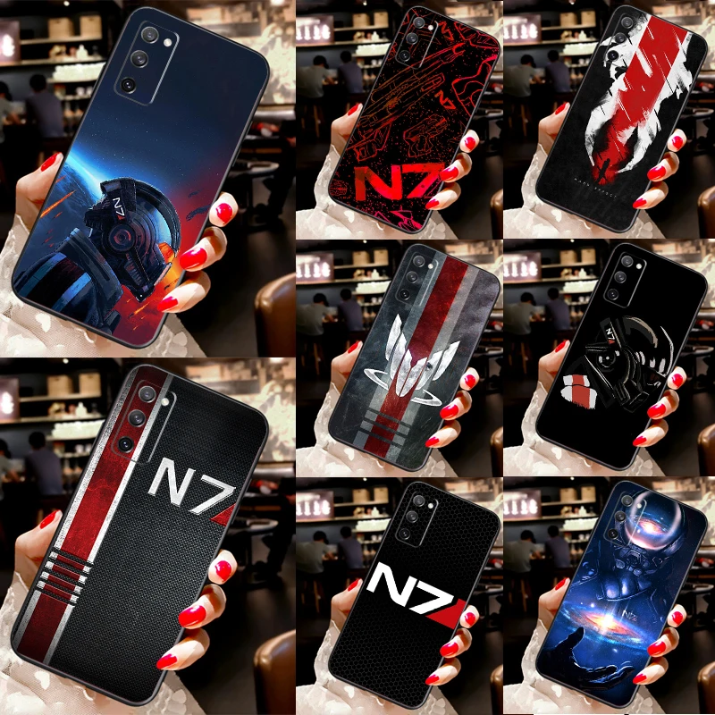Чехол N7 Mass Effect для Samsung Galaxy S23 S21 Ultra S22 Plus Note 10 S8 S9 S10 20 S20 FE.