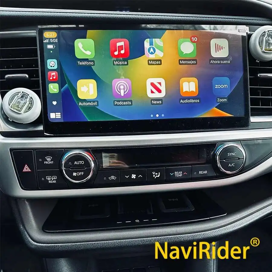 

12,3-дюймовый экран автомобиля Android 14, радио, GPS-навигация, стерео для Toyota Highlander 3 XU50 2013-2018, мультимедийный видеоплеер CarPlay