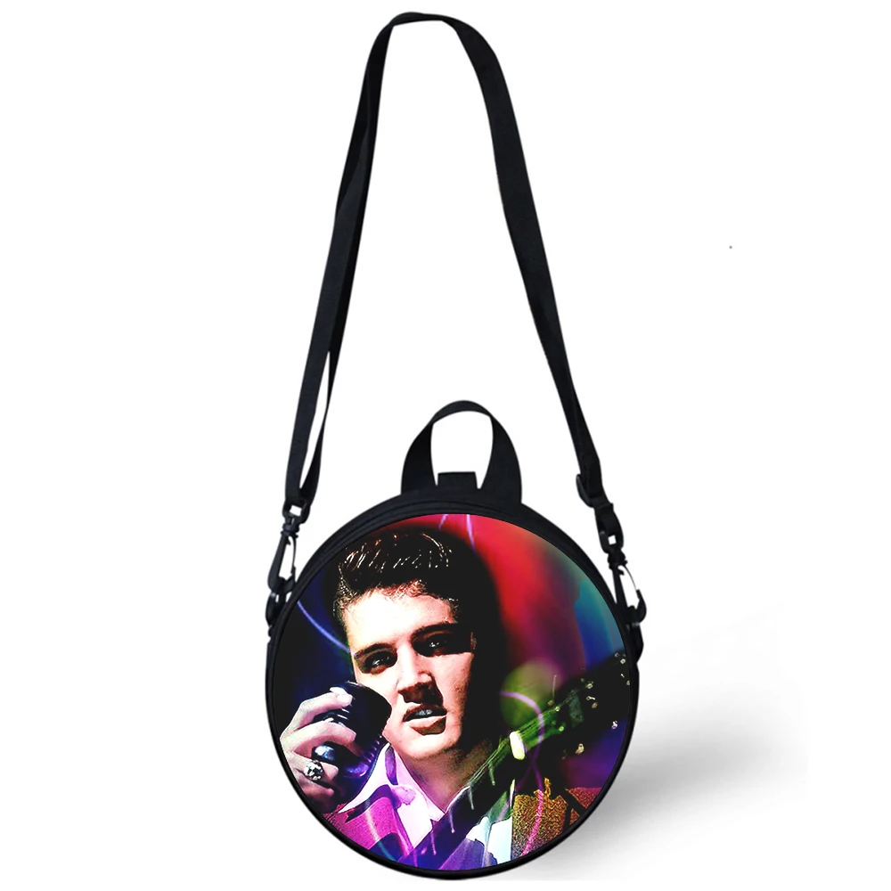 Elvis Presley Child kindergarten Bag 3D Print Crossbody Shoulder Bags For School Women Mini Round Bagpacks Rugtas Bag