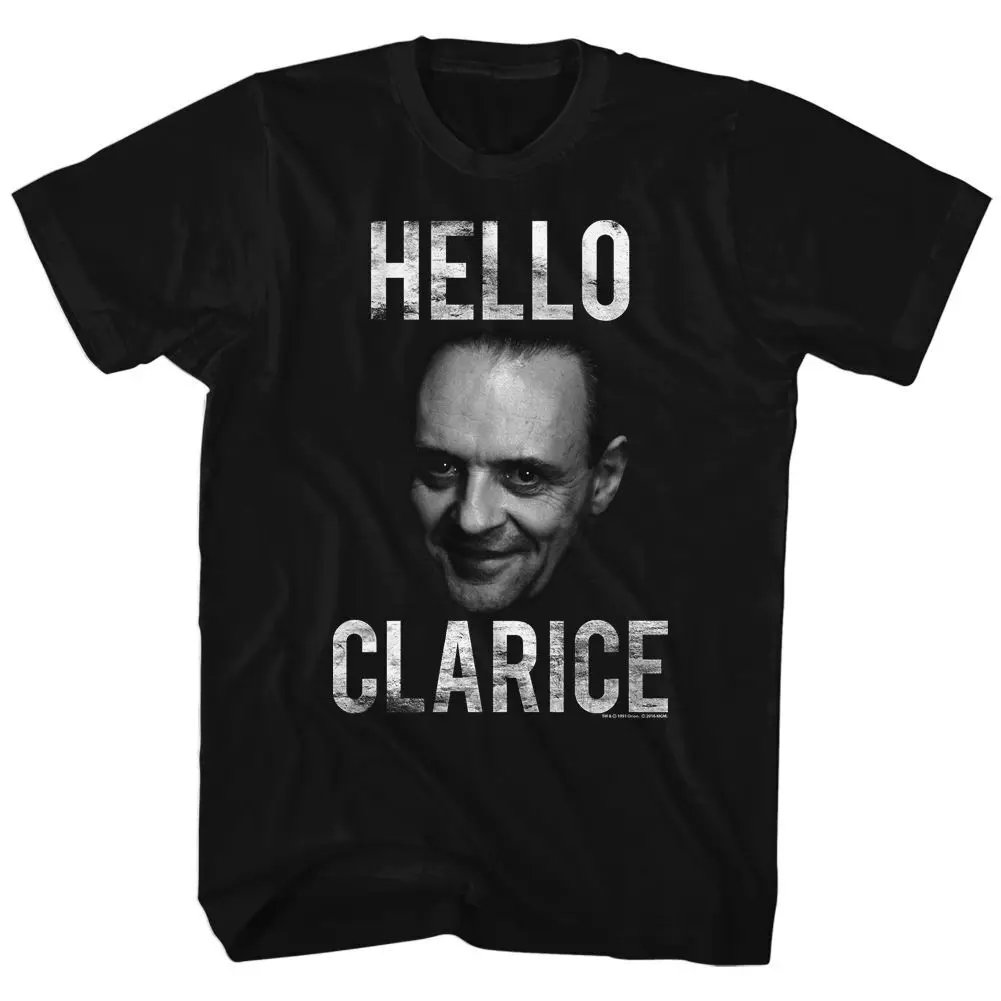 Футболка с надписью Hello Clarice из фильма тишина ягнят