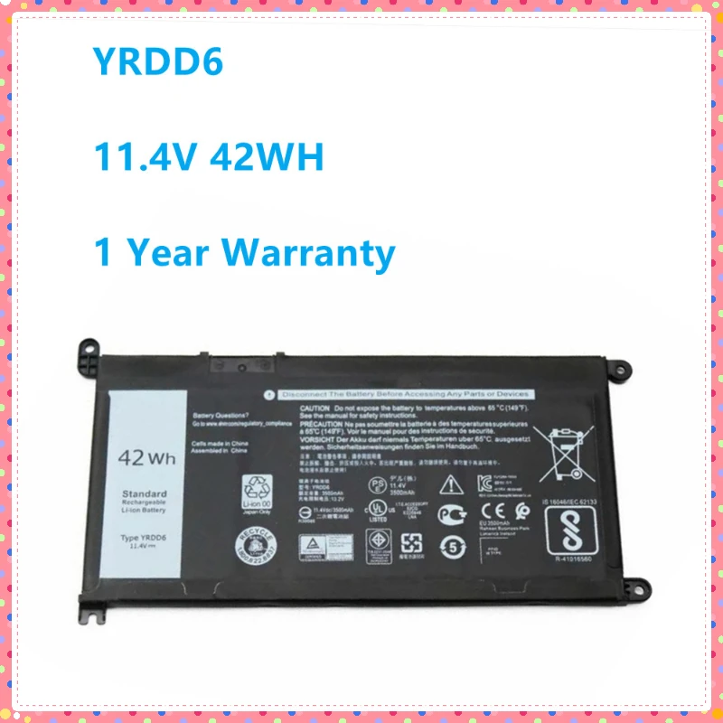 YRDD6 аккумулятор 11 4 В 42 Втч для Dell Inspiron 5480 5482 5485 5584 5488 3501 запчасти и аксессуары