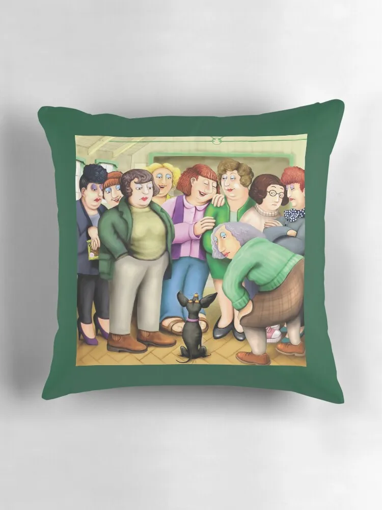 Kevin Brockbank imagines Beryl Cook's dog show женские диванные подушки для дивана