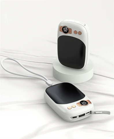 Портативное зарядное устройство 10000 мАч, мини-грелка для рук, портативное зарядное устройство, портативное зарядное устройство для iPhone, Samsung, Xiaomi, портативное зарядное устройство с веревкой, внешняя батарея