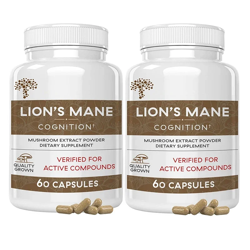 

2 Bottle Lion Mane Ganoderma lucidum Mushroom Capsule Dietary Supplement Health Food Boosts Immune System Against Cancer