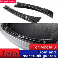 for tesla model 3 trunk interiorexterior guards anti scratch tail box protection cover accessories threshold bar modification