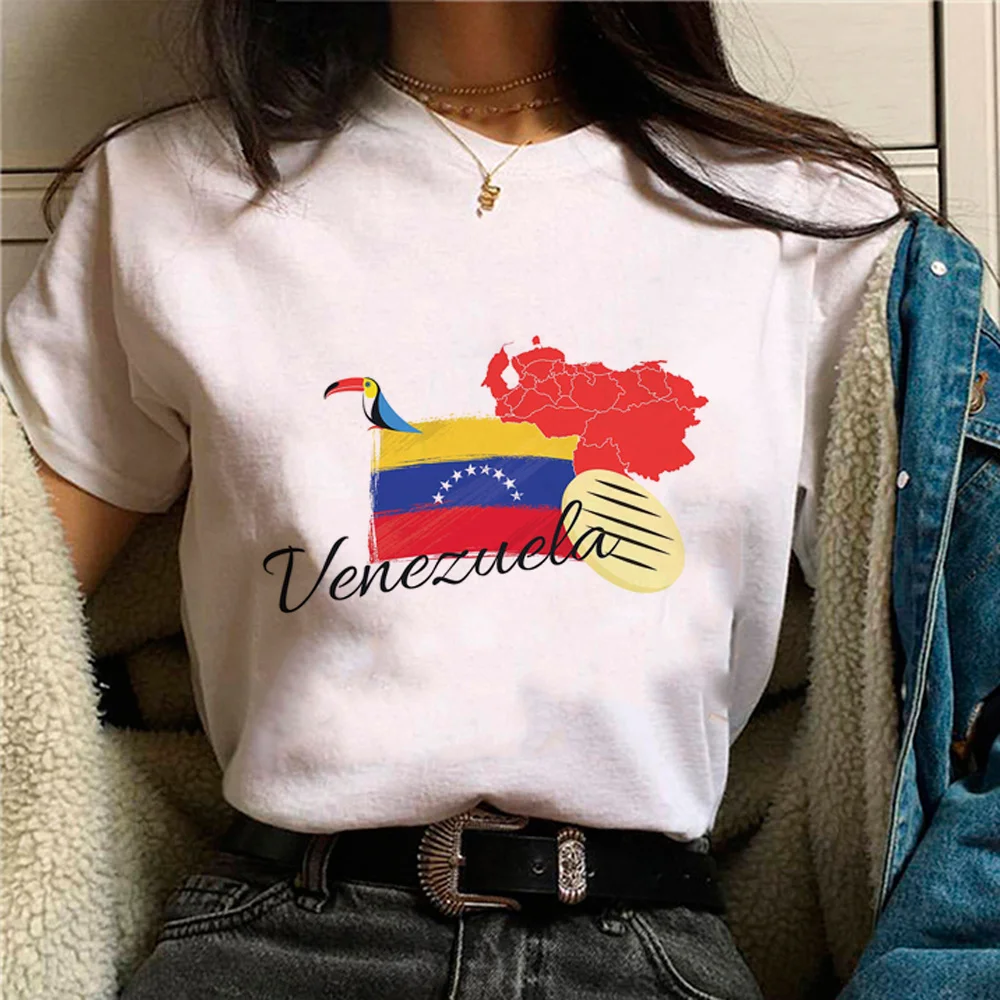 

Venezuela Tee women Y2K manga graphic t-shirts girl manga clothes