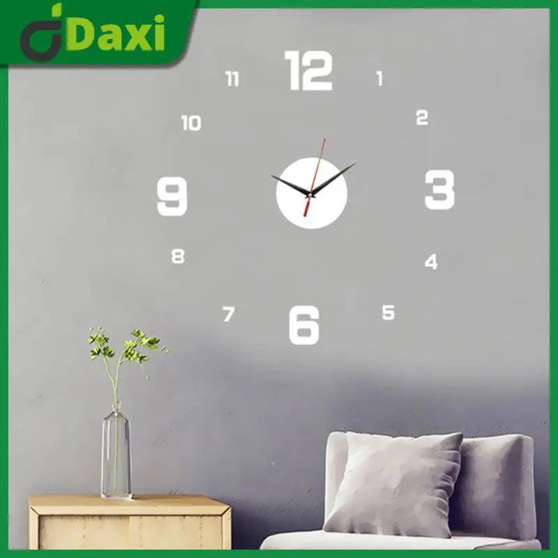 

Silent Wall Clock Living Room Creative Diy Wall Clocks Removable 3d Diy Diy Large Wall Clock Easy Installation Art Decal Sticker