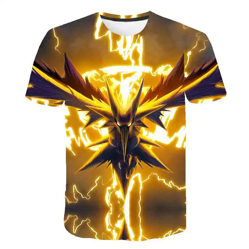

Boy And Girl 3D Pokemon Summer Fashion Cartoon T-Shirts Hip Hop Streetwear Casual Girl's Short Sleeve T-Shirt 4 3dprinted 3 T-14