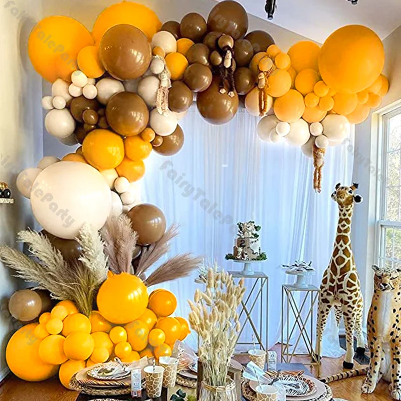 

124pcs Neutral Balloon Garland Arch Kit Lemon Caramel Beige Nude Balloons Wedding Baby Shower Bridal Shower Birthday Party Decor