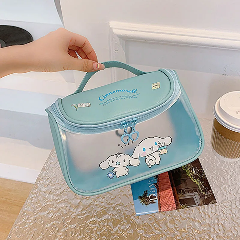 

Kawaii Sanrio Cinnamoroll косметичка Hello Kitty Kuromi My Melody косметичка большой емкости водонепроницаемая Портативная сумка для хранения