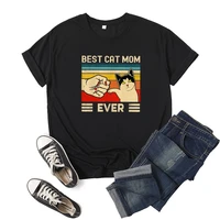 best cat mom ever letter print women t shirt short sleeve oneck loose women tshirt ladies tee shirt tops clothes camisetas mujer