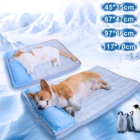 summer dog cooling bed thick mat for dogs pet sofa with pillow for small medium large dogs cats cooling dog pad pet supplies