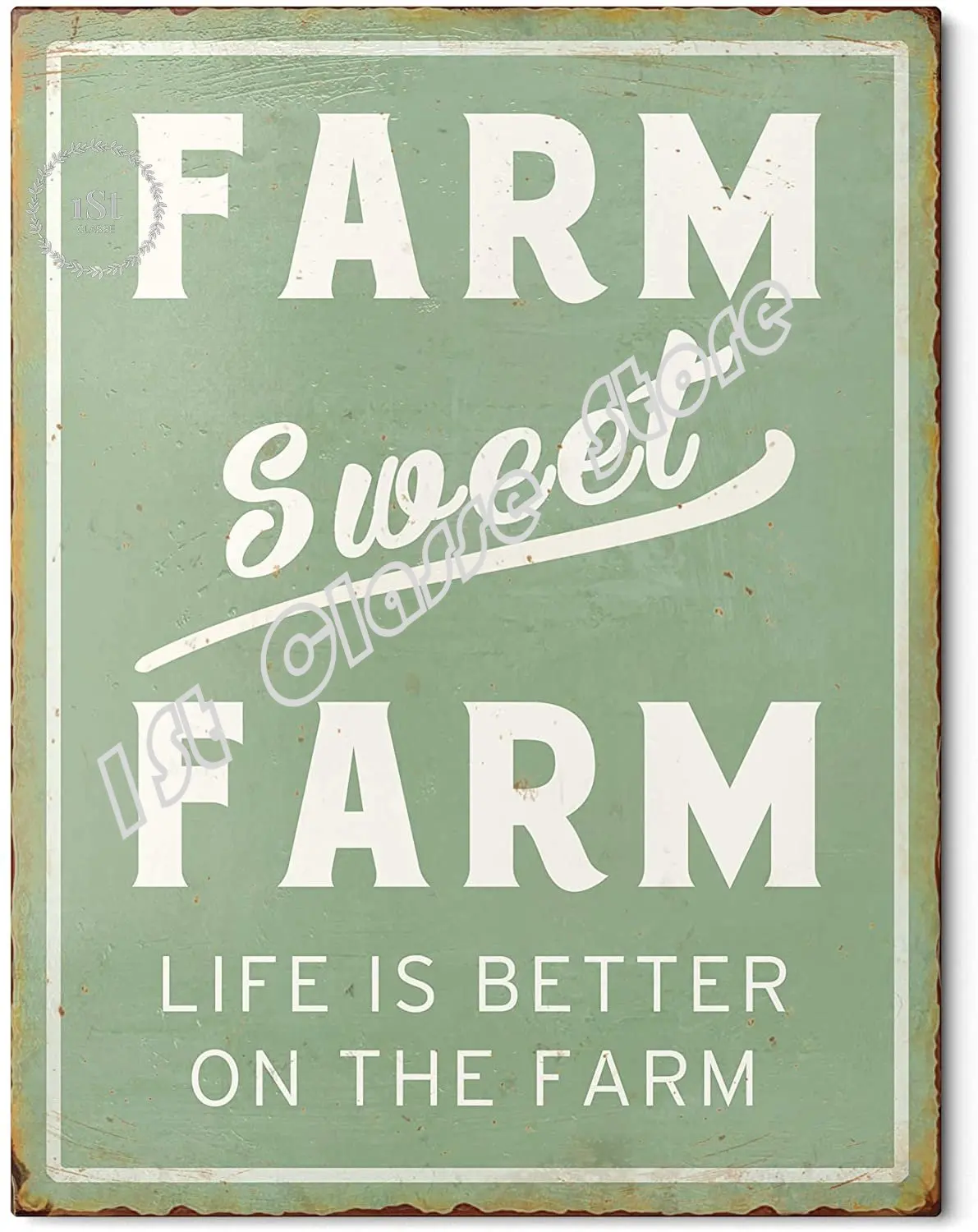 

Barnyard Designs 'Farm Sweet Farm Life Is Better On The Farm' Retro Vintage Metal Tin Bar Sign, Decorative Wall Art Signage,