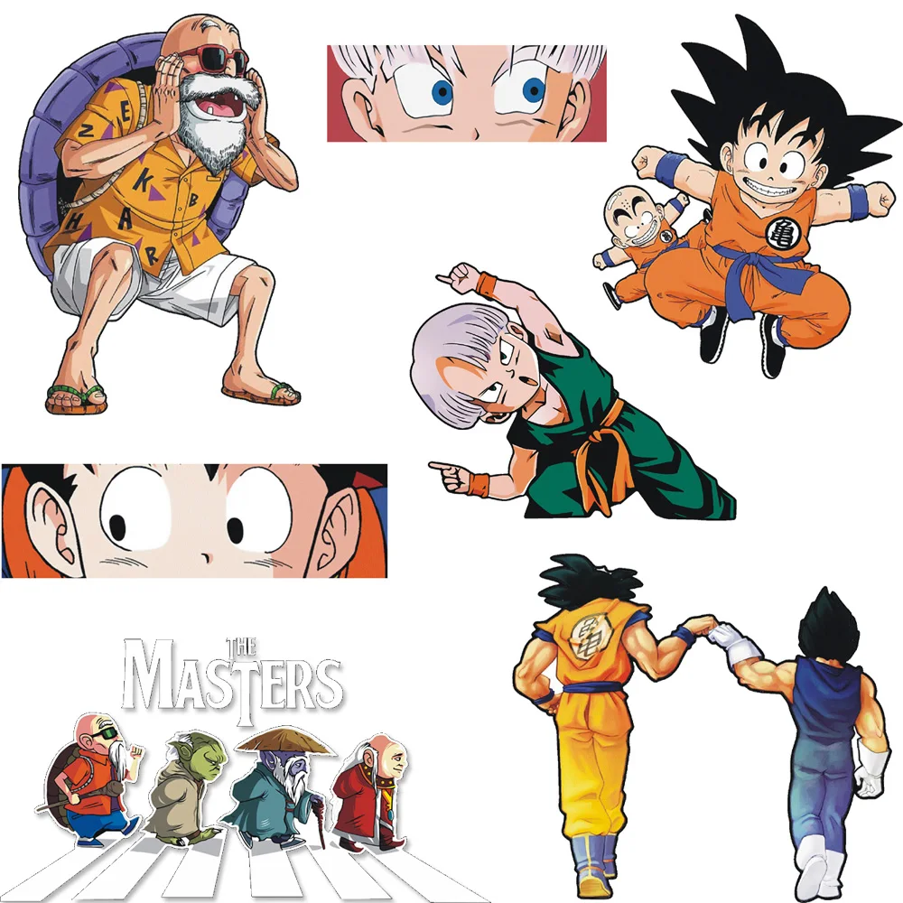 

Dragon Ball Car Reflective Stickers Son Goku Funny Styling Waterproof Master Roshi Auto Window Decals Windshield Decoration