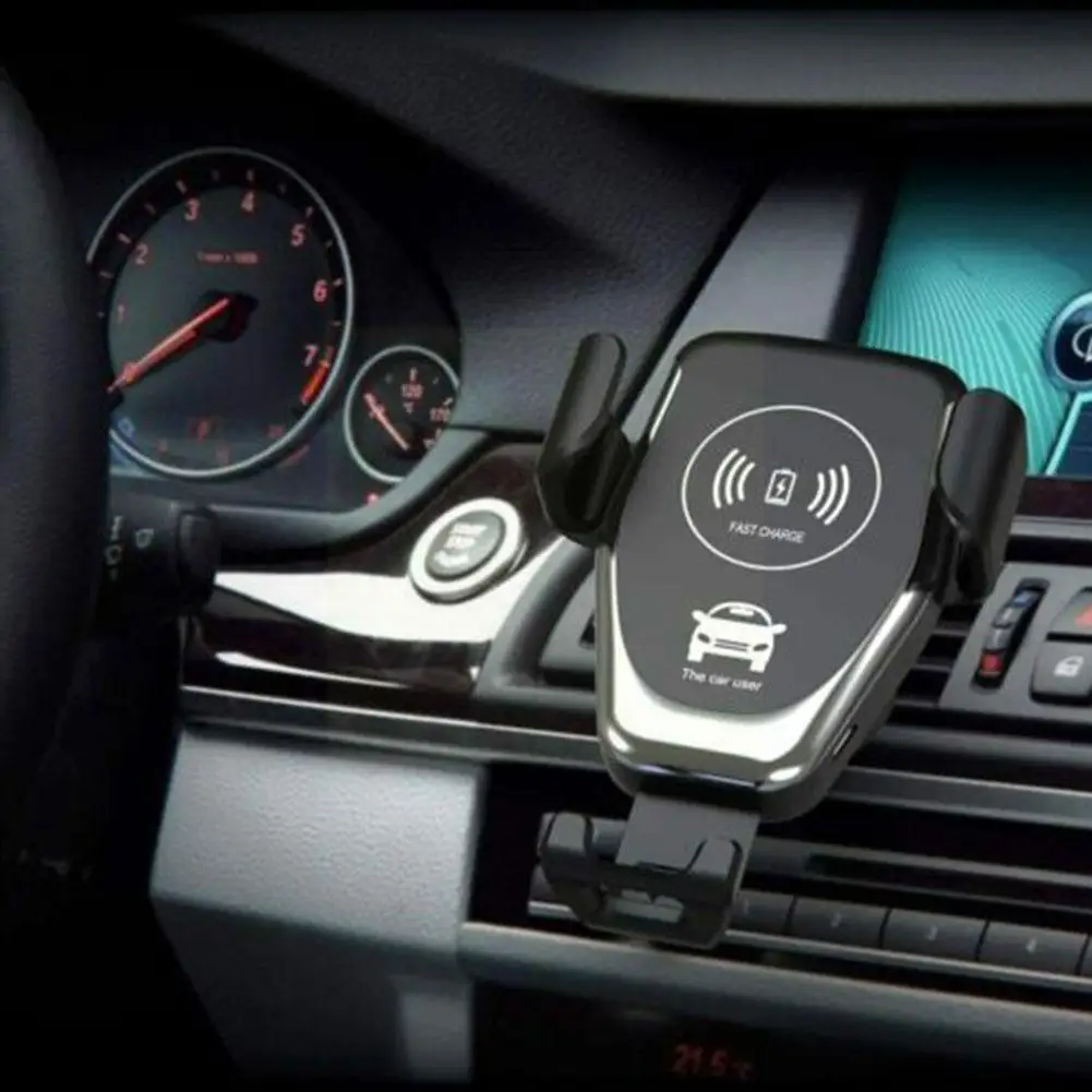 

Беспроводное зарядное устройство для быстрой зарядки Автомобильный держатель для телефона Автомобильный Кронштейн зарядное устройство д...