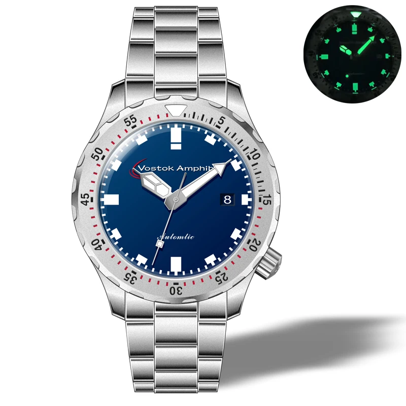 Скидка Механические часы-амфибия, автоматические часы, Uhren Herren Automatik Uhr Wasserwasserwasserluxus Armbanduhr Europe