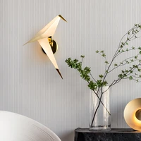 postmodern led bird wall light fixture for aisle background wall bedside wall sconce lamp hardware acrylic wall light fixture
