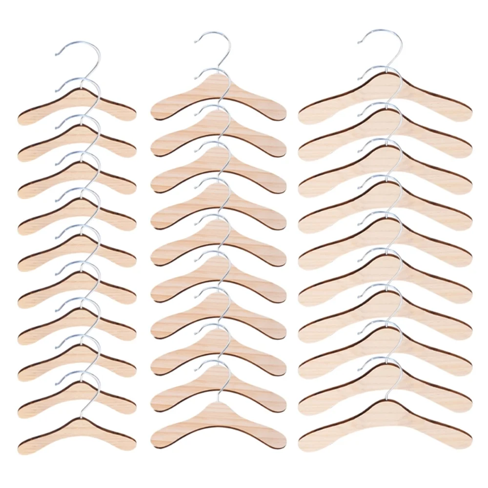 10pcs Wood Dog Clothes Hanger Pet Apparel Hangers for Puppy Kitty Ultra Thin Coat Storage Pet Clothes Rack Accessories