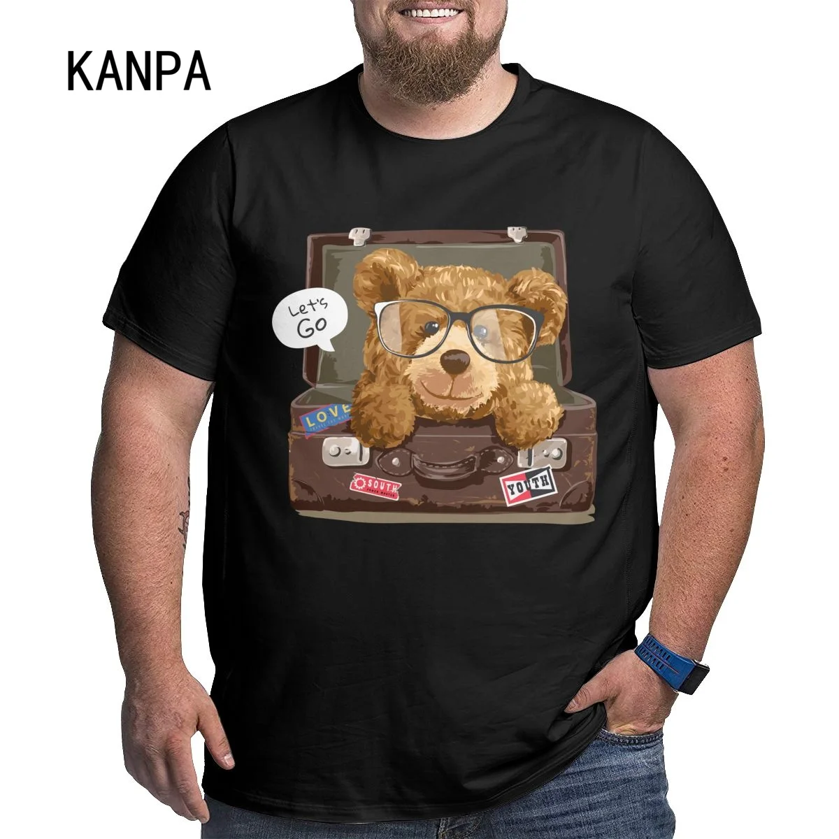 

Hip Hop Oversized Streetwear T Shirt Funny Bear Letter Printed T-Shirt 2023 Men Harajuku Cotton fashion Tshirt Short Sleeve Tops