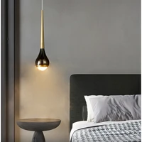 fumi modern pearl black and gold led pendant lights fixture minimalist design pendant lighting for bedroom living room bathroo