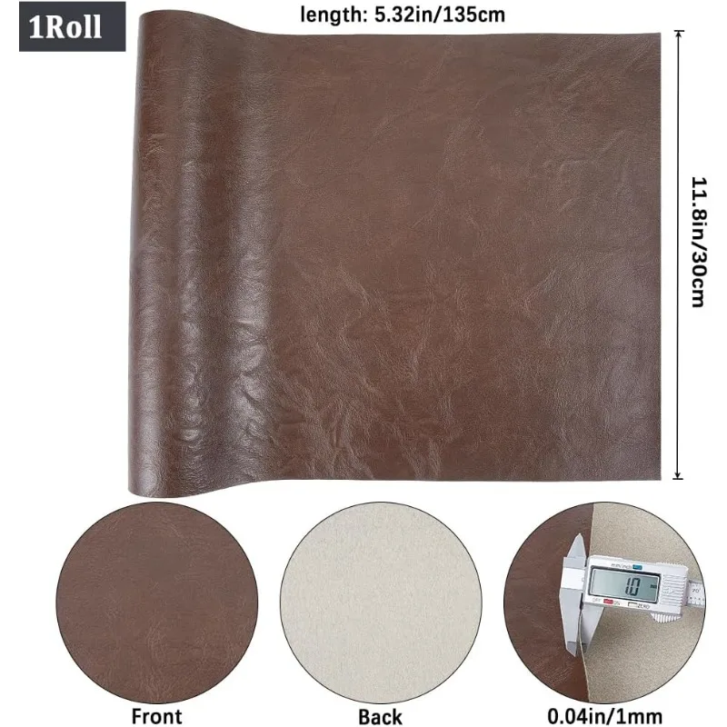 1 рулон ткань из искусственной кожи с зернистой текстурой 135x30 см