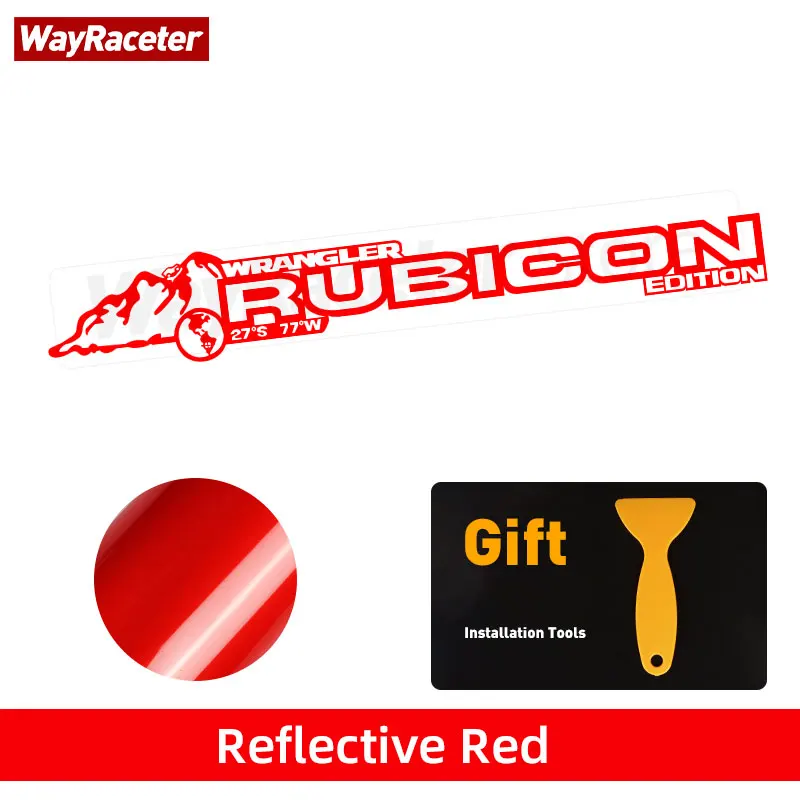 

1 шт. светоотражающая боковая наклейка на капот, крышка двигателя, Mountain Rubicon Unlimited Edition, виниловая наклейка для Jeep Wrangler JL JK TJ YJ