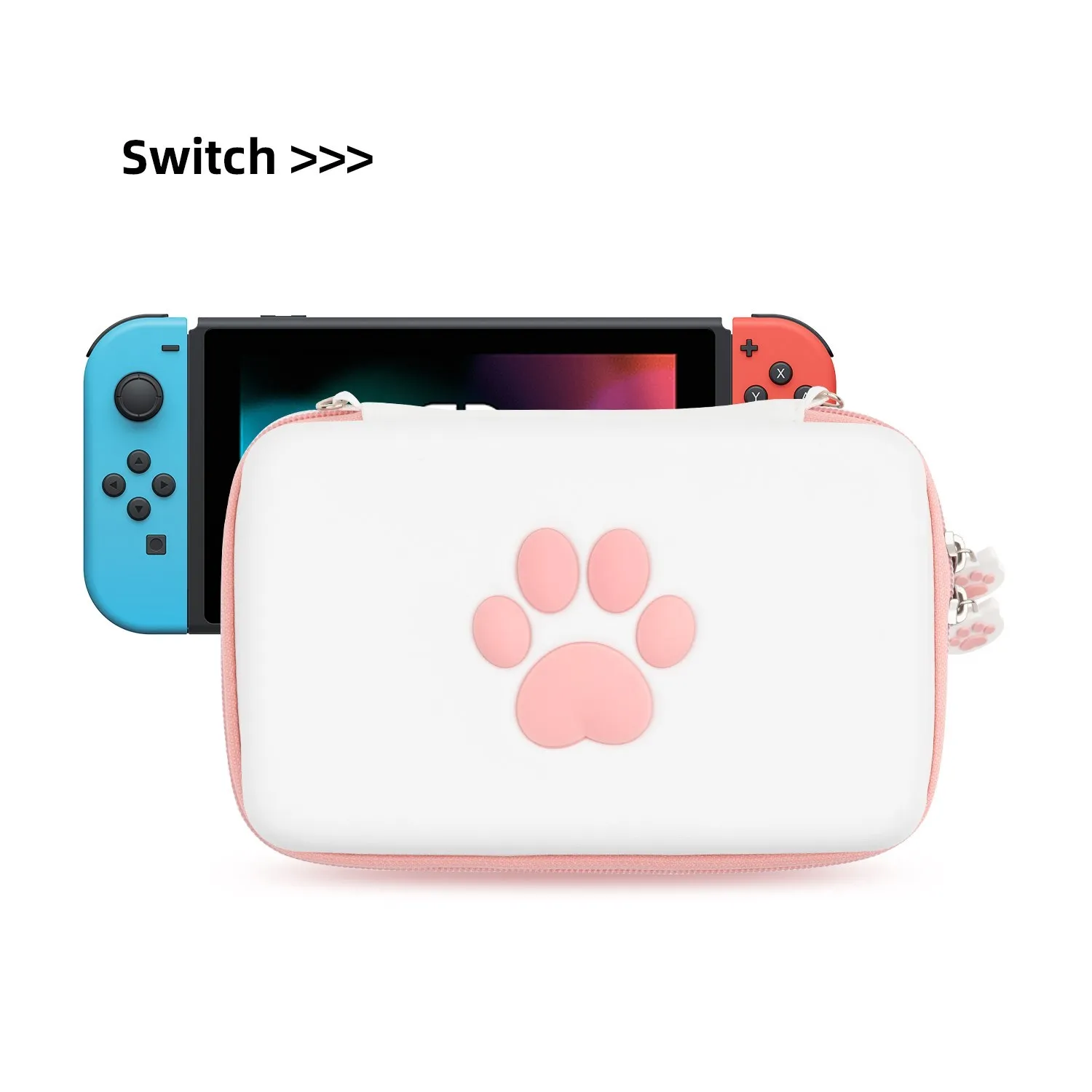 

Чехол-книжка GeekShare для Nintendo Switch, Дорожный Чехол с рисунком кота и розового краба, аксессуары для игровой консоли Nintendo Switch Lite NS