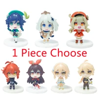 genshin impact diluc lumine amber ragnvindr anime klee action figures collectible model pvc doll gifts for kids and teens