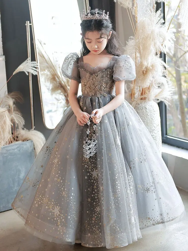 

Children Princess Party Wear Kids Christmas Vestidos Girl's Birthday Dress Baby Girls Wedding Banquet Clothes 3-14 Years A07