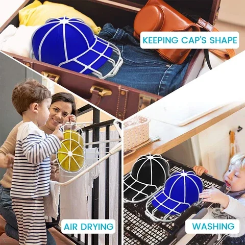 

Baseball Cap Cleaning And Protection Rack Foldable Washing Tools Prevent Deformation Hat Holder Household Wash Laundry Supplies