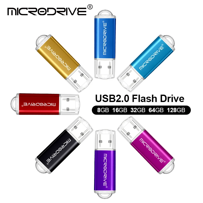 Металлический USB 2.0 флеш-накопитель 128 Гб 64 ГБ 32 высокоскоростной 16 8 4 памяти