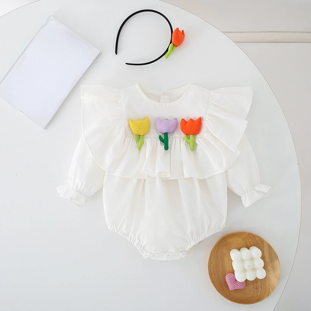 RiniLucia Autumn Newborn Baby Girls Sister Ruffle Dress Toddler Jumpsuit Baby Clothes Infant Girls Long Sleeve Children Dress