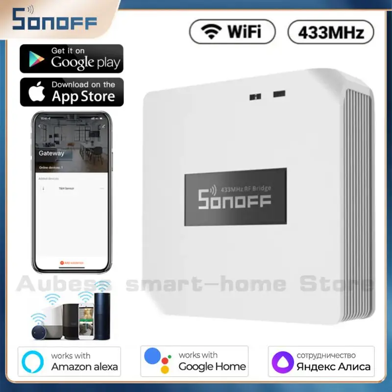 

SONOFF RF Bridge R2 433MHz RF WiFi Wireless Gateway eWelink APP Remote Smart Home Automation Controller Works Alexa Google Home