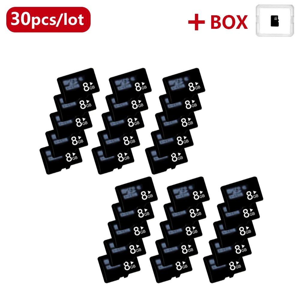 

30 pcs/lot Ultra Micro SD 16GB 32GB 64GB high speed Micro SD Card TF Flash Card 8GB Memory Card microSD for Phone/PC with box