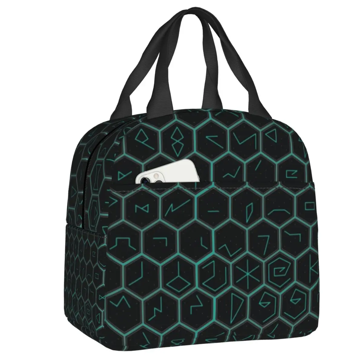 

Ingress Glyph Series Thermal Insulated Lunch Bags Women 3D Art Graphics Printing Resuable Lunch Tote Multifunction Food Box