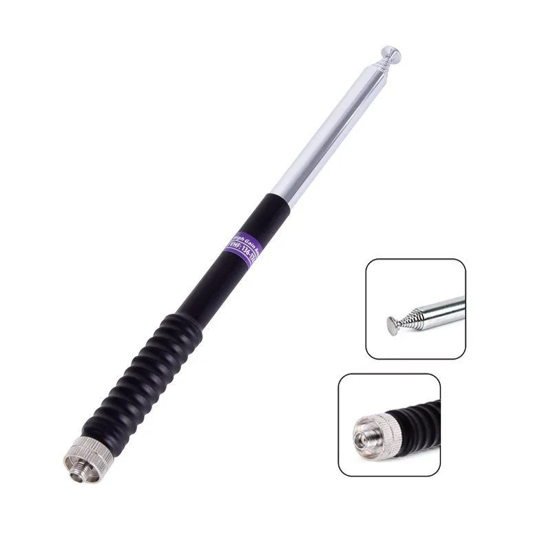 Телескопическая длинная антенна с пружиной из нержавеющей стали для радио Baofeng