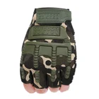 Тактические перчатки без пальцев, Спортивные Мягкие велосипедные Военные перчатки с открытыми пальцами для тренировок, охоты, рыбалки, велоспорта, скалолазания