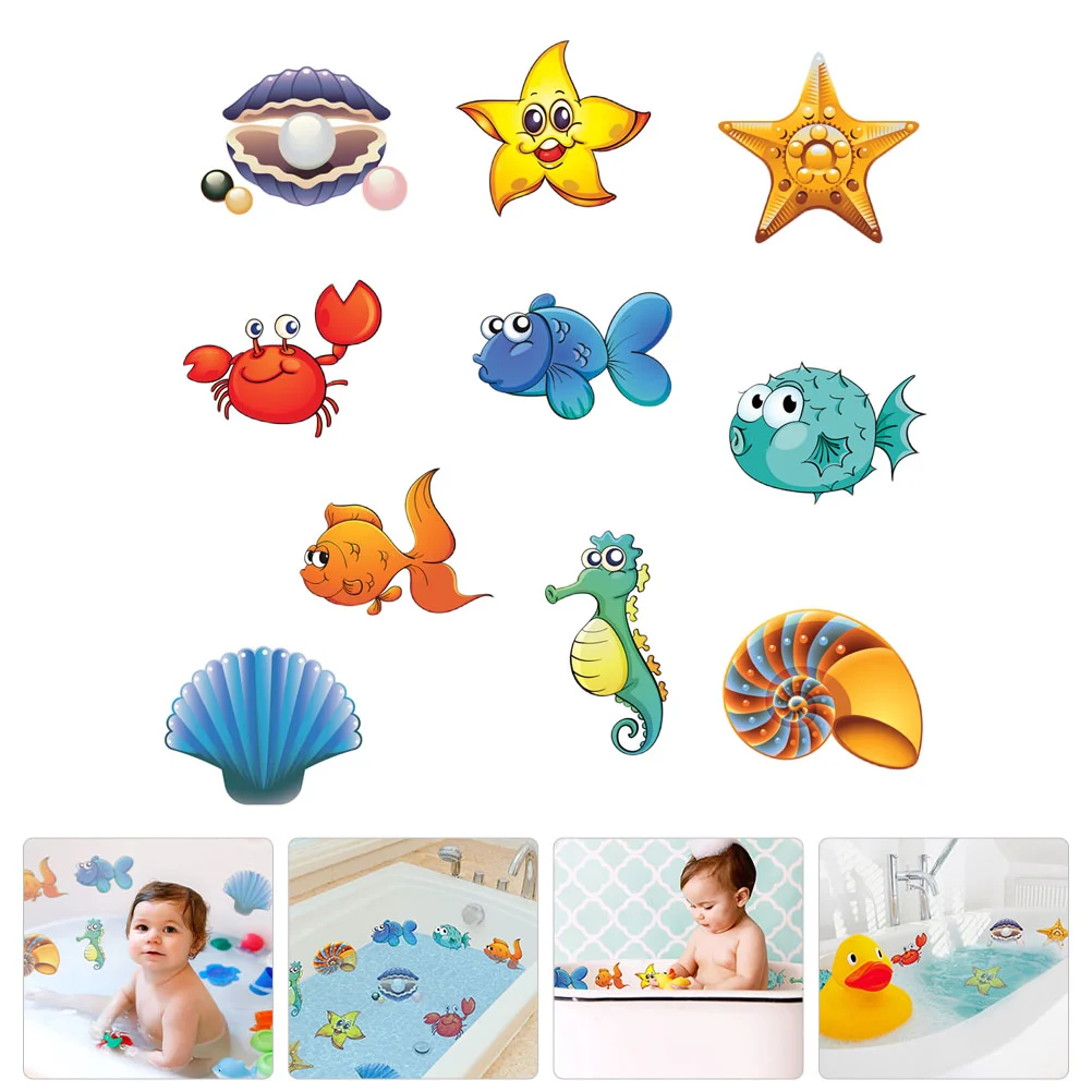 

Ocean Tub Stickers Anti-skid Bathtub Cartoon Sticky Sea Life Wall Waterproof Decal Pvc Shower Room Child