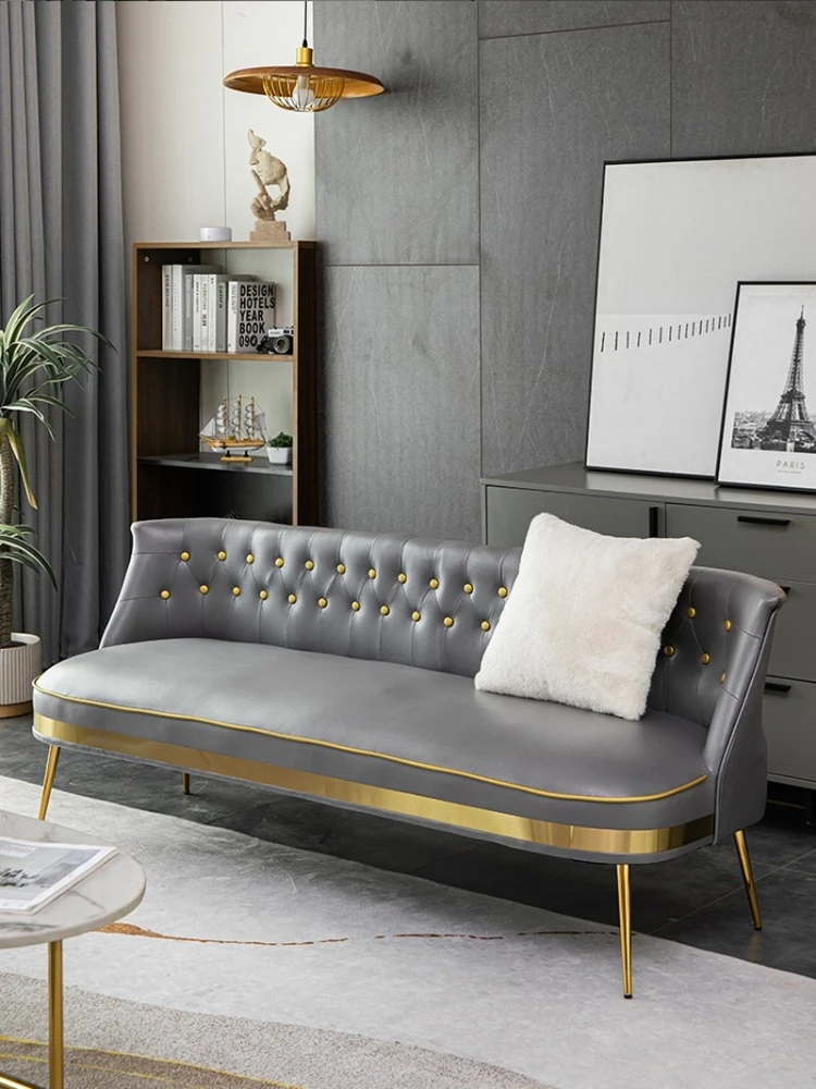 

Nordic Light Luxury Sofa Small Apartment Simple Living Room Light Luxury Net Red Clothing Store Small Sofa home furniture