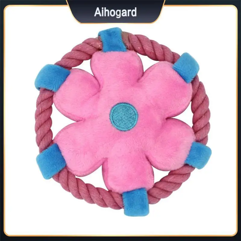

14x14cm Toys Soft Circular Design Dog Toys Excellent Materials Cotton Rope Pet Supplies Pet Products 1pcs